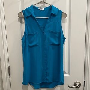 Express Women's Blue Sleeveless Top